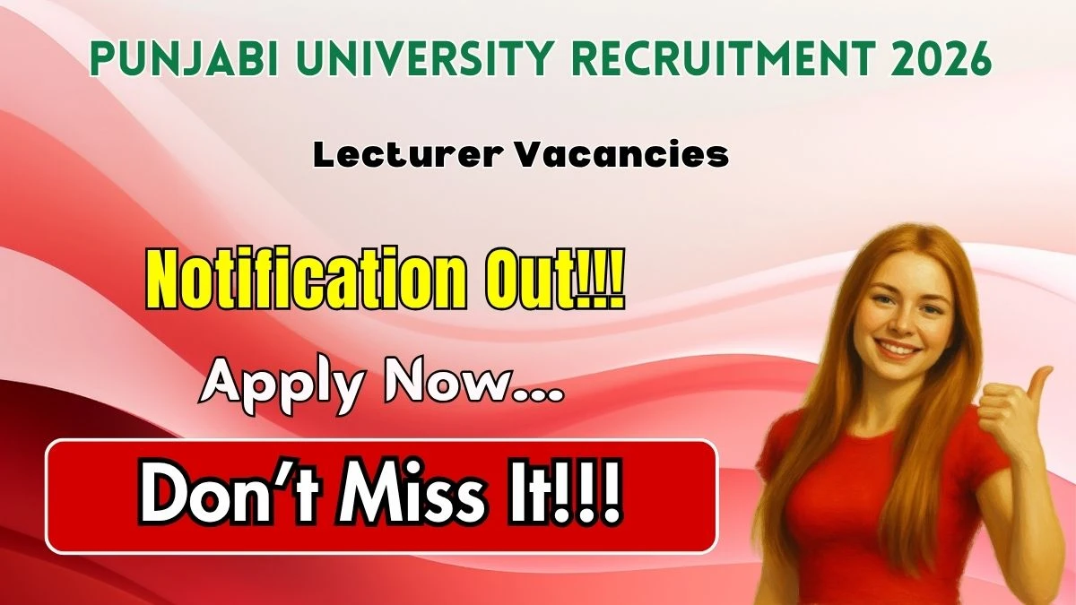 Punjabi University Lecturer Recruitment 2026