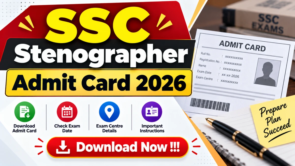 SSC Stenographer Admit Card 2026