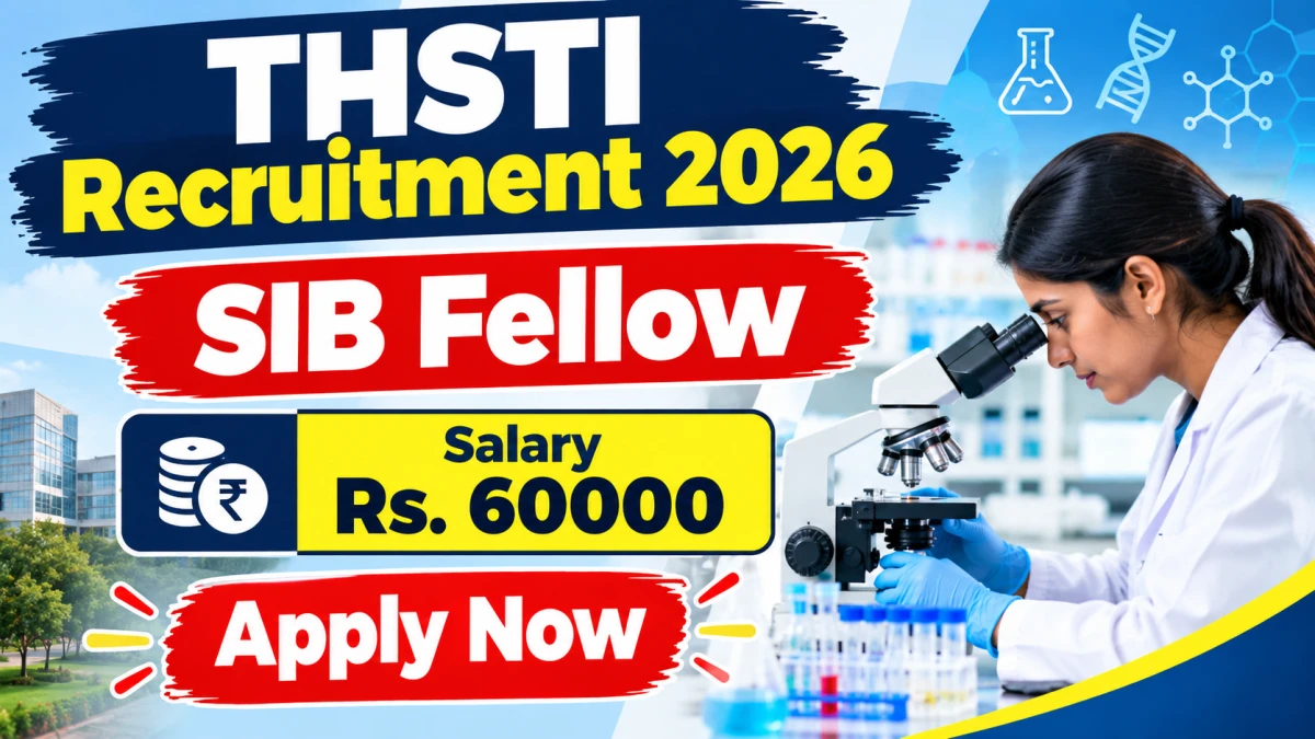 THSTI SIB Fellow Recruitment 2026