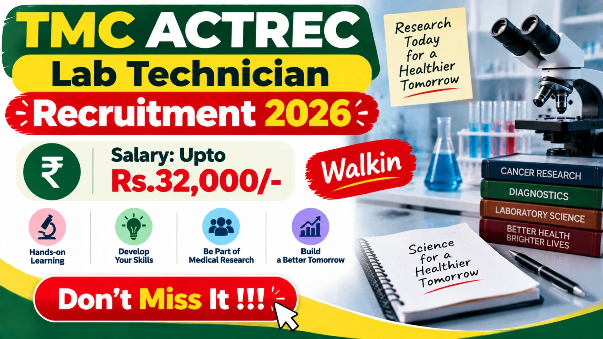TMC ACTREC Lab Technician Recruitment 2026