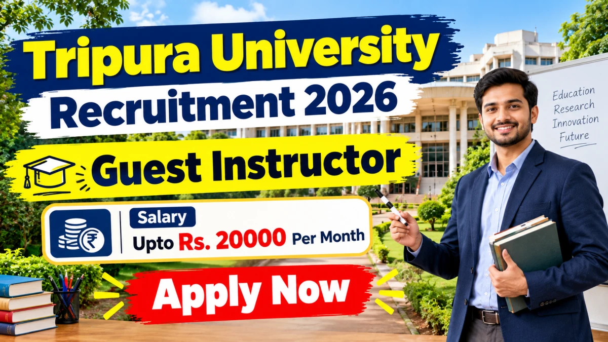 Tripura University Guest Instructor Recruitment 2026