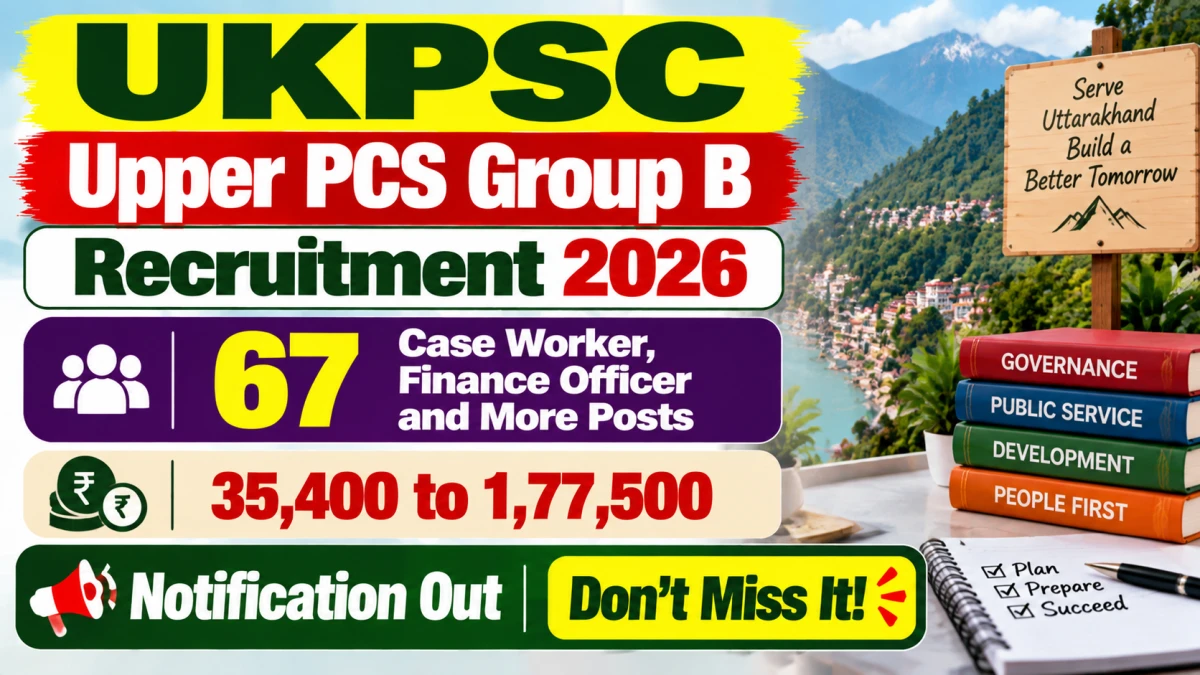 UKPSC Upper PCS Group B Recruitment 2026