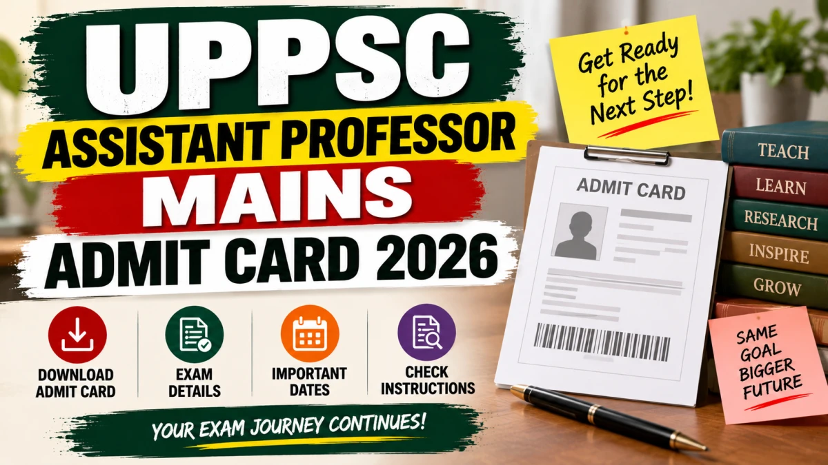 UPPSC Assistant Professor Mains Admit Card 2026