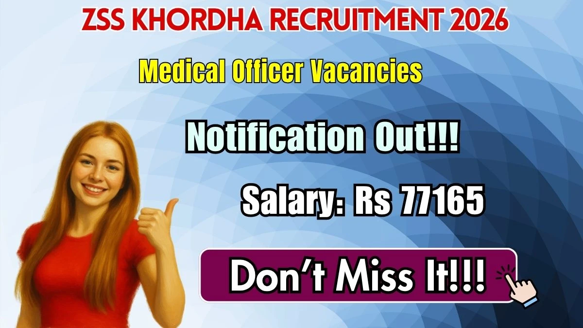 ZSS Khordha Medical Officer Recruitment 2026