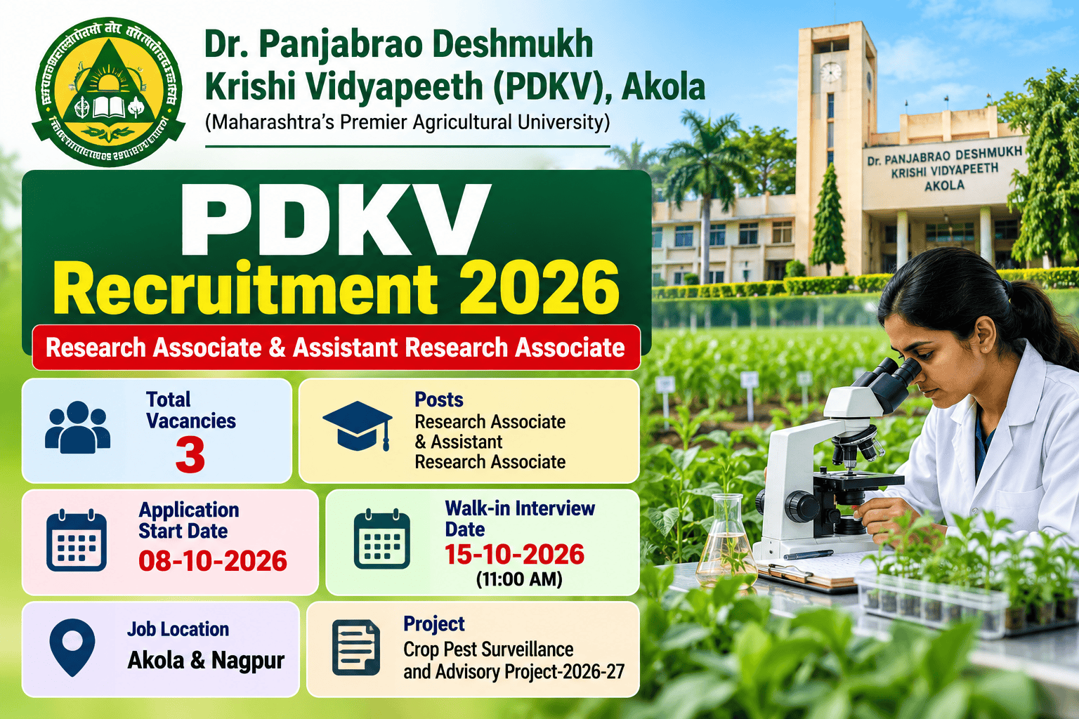 PDKV Recruitment 2026