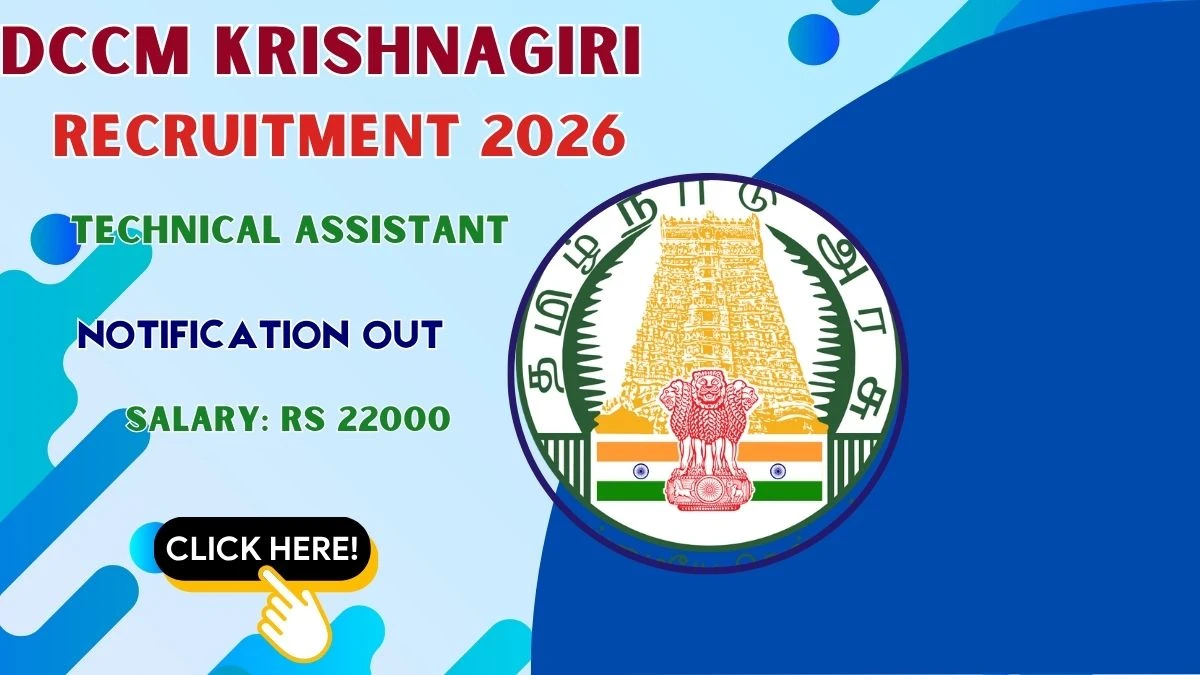 DCCM Krishnagiri Technical Assistant Recruitment 2026
