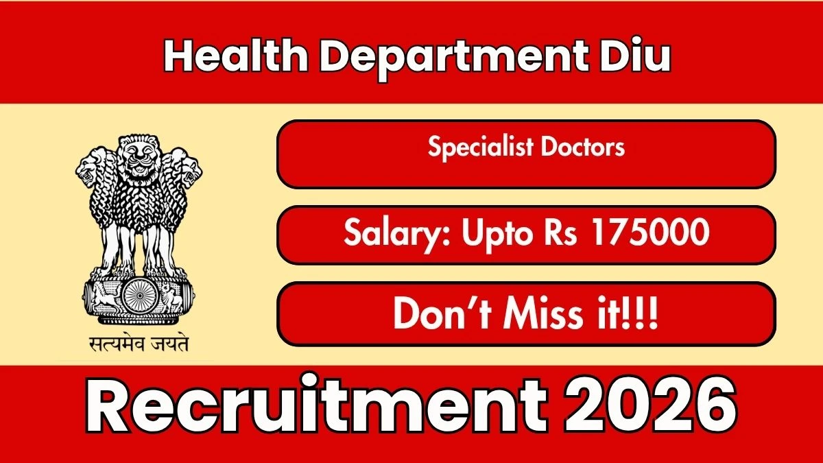 health department diu specialist doctors recruitment 2026