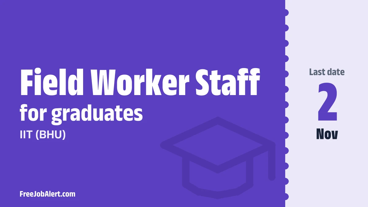 IIT (BHU) Field Worker Staff Recruitment 2026