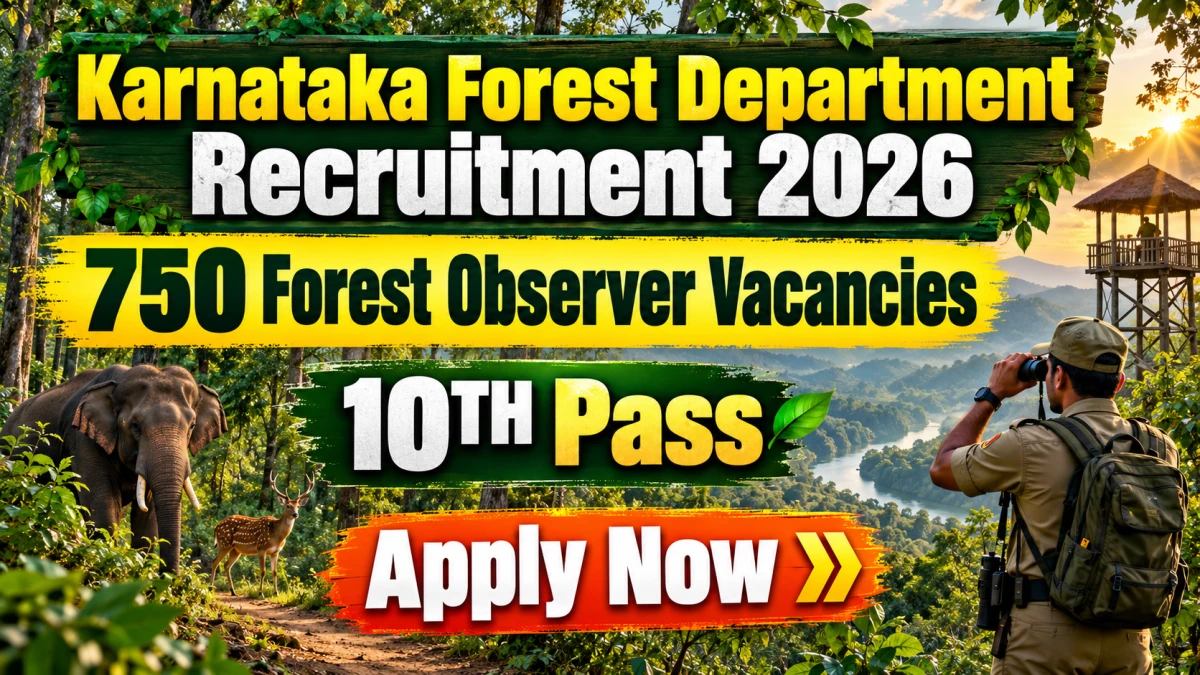 Karnataka Forest Department KFD Forest Observer Recruitment 2026