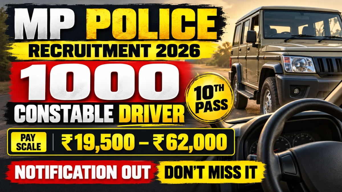 MP Police Constable Driver (GD) Recruitment 2026