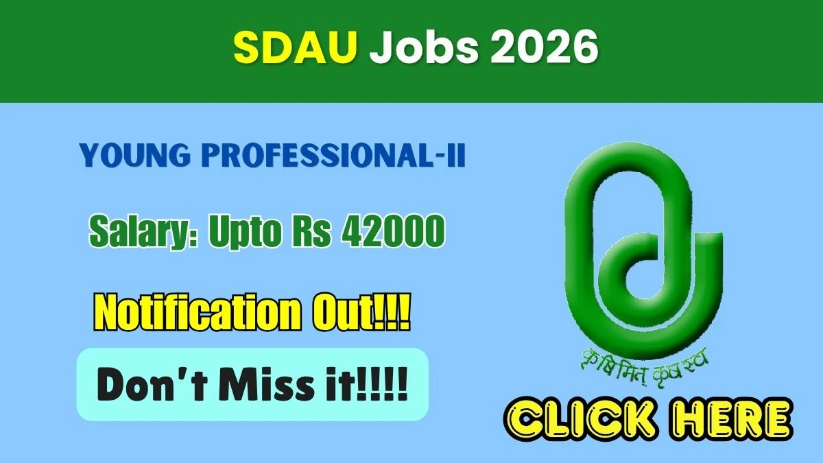 SDAU Young Professional-II Recruitment 2026