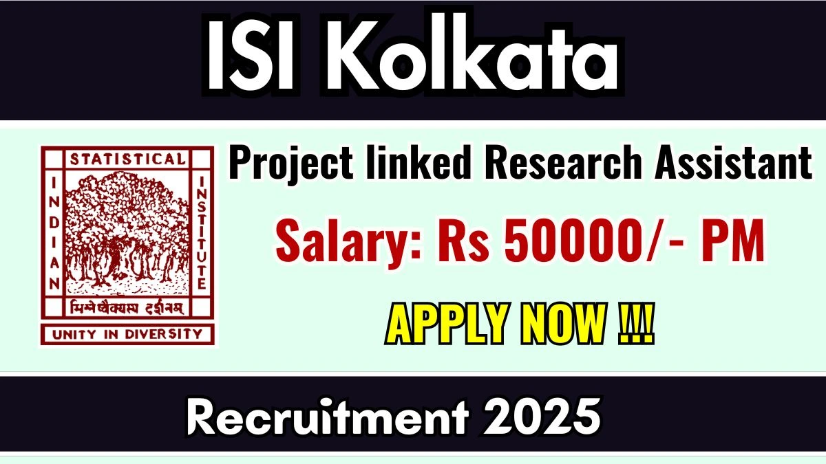ISI Kolkata Recruitment 2025
