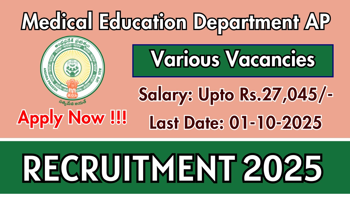 Medical Education Department AP Recruitment 2025