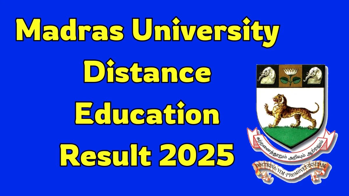 Madras University Distance Education Result 2025